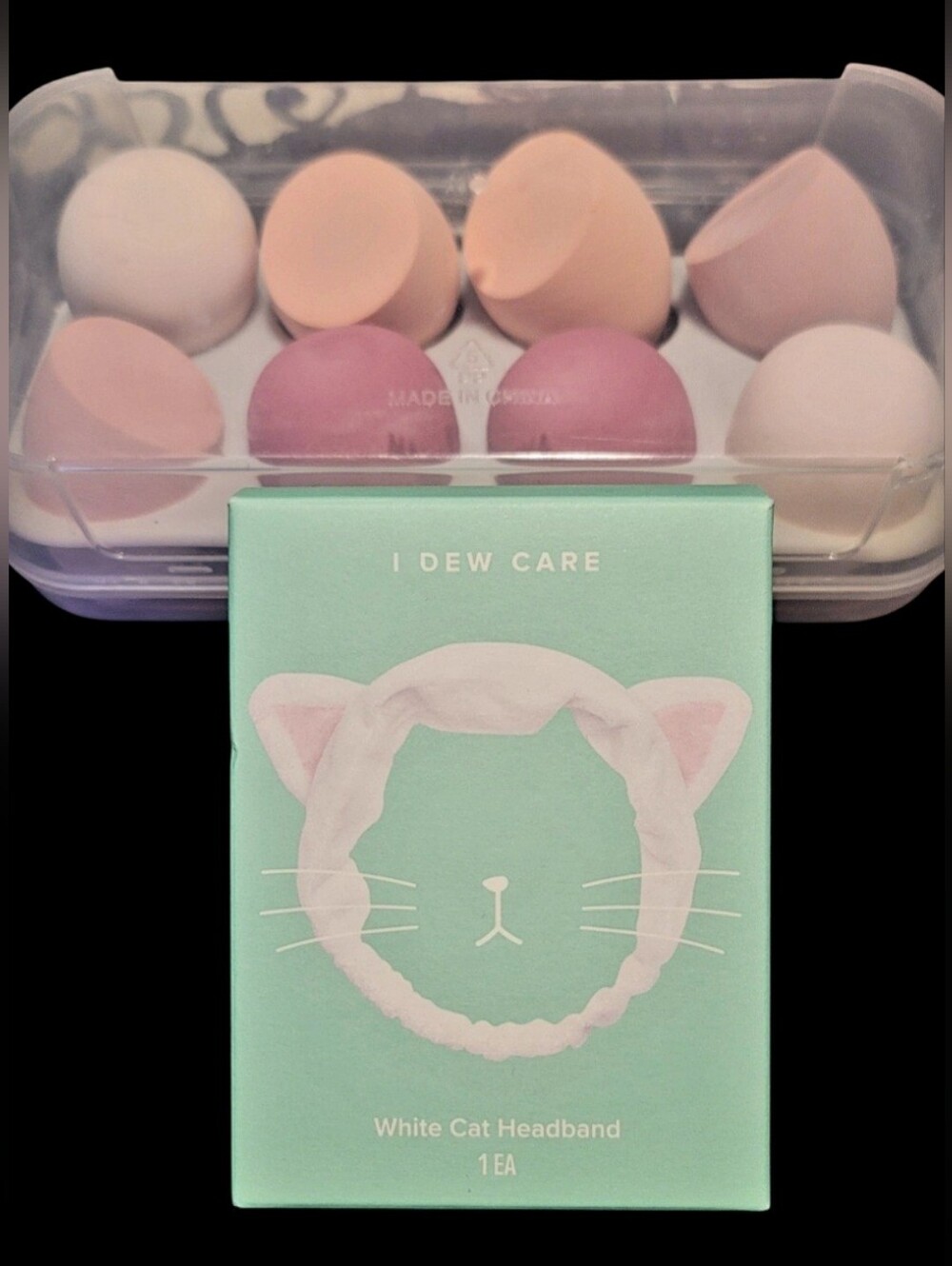 White Cat Headband & Beauty Blenders